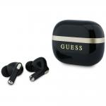 Casti wireless Guess Glossy Gold Line Printed Classic Logo, Bluetooth 5.4, 300mAh, Autonomie 16h, USB-C, Negru 3 - lerato.ro