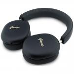 Casti wireless Guess Metallic Effect Metal Script Logo, ENC, Bluetooth 5.4, Autonomie 26h, USB-C, Negru 6 - lerato.ro