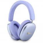 Casti wireless Guess Metallic Effect Metal Script Logo, ENC, Bluetooth 5.4, Autonomie 26h, USB-C, Violet 2 - lerato.ro