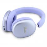 Casti wireless Guess Metallic Effect Metal Script Logo, ENC, Bluetooth 5.4, Autonomie 26h, USB-C, Violet 3 - lerato.ro