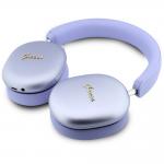 Casti wireless Guess Metallic Effect Metal Script Logo, ENC, Bluetooth 5.4, Autonomie 26h, USB-C, Violet 6 - lerato.ro