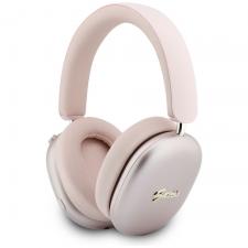 Casti wireless Guess Metallic Effect Metal Script Logo, ENC, Bluetooth 5.4, Autonomie 26h, USB-C, Roz