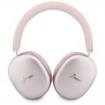 Casti wireless Guess Metallic Effect Metal Script Logo, ENC, Bluetooth 5.4, Autonomie 26h, USB-C, Roz 4 - lerato.ro