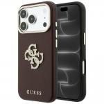 Husa Guess Smooth Big Strass Logo compatibila cu iPhone 18 Pro / 17 Pro, Burgundy 4 - lerato.ro