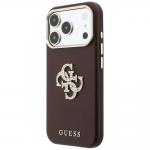 Husa Guess Smooth Big Strass Logo compatibila cu iPhone 18 Pro / 17 Pro, Burgundy 3 - lerato.ro