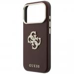 Husa Guess Smooth Big Strass Logo compatibila cu iPhone 18 Pro / 17 Pro, Burgundy 7 - lerato.ro