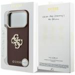 Husa Guess Smooth Big Strass Logo compatibila cu iPhone 18 Pro / 17 Pro, Burgundy 9 - lerato.ro