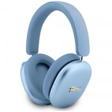 Casti wireless Guess Metallic Effect Metal Script Logo, over the ear, Bluetooth 6.0, ENC, timp incarcare 2h, autonomie totala 26h, 200mAh, USB-C, Albastru