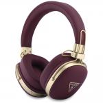Casti wireless Guess Grained Triangle Gold Logo, over the ear, Bluetooth 5.4, ENC, timp incarcare 2h, autonomie totala 26h, 200mAh, USB-C, Burgundy 2 - lerato.ro