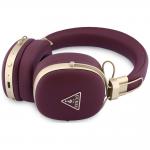 Casti wireless Guess Grained Triangle Gold Logo, over the ear, Bluetooth 5.4, ENC, timp incarcare 2h, autonomie totala 26h, 200mAh, USB-C, Burgundy 3 - lerato.ro