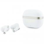 Casti wireless TWS Guess Glossy Gold Line Printed Classic Logo, Bluetooth 5.4, Autonomie 16h, 300mAh, Alb 3 - lerato.ro