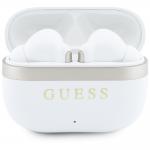 Casti wireless TWS Guess Glossy Gold Line Printed Classic Logo, Bluetooth 5.4, Autonomie 16h, 300mAh, Alb 2 - lerato.ro