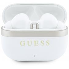 Casti wireless TWS Guess Glossy Gold Line Printed Classic Logo, Bluetooth 5.4, Autonomie 16h, 300mAh, Alb