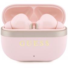 Casti wireless TWS Guess Glossy Gold Line Printed Classic Logo, Bluetooth 5.4, Autonomie 16h, 300mAh, Roz