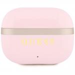 Casti wireless TWS Guess Glossy Gold Line Printed Classic Logo, Bluetooth 5.4, Autonomie 16h, 300mAh, Roz 4 - lerato.ro