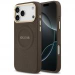 Husa Guess Peony Hot Stamp cu MagSafe compatibila cu iPhone 18 Pro Max / 17 Pro Max, Maro 4 - lerato.ro
