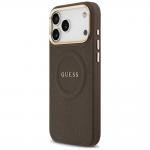 Husa Guess Peony Hot Stamp cu MagSafe compatibila cu iPhone 18 Pro Max / 17 Pro Max, Maro 3 - lerato.ro
