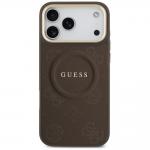 Husa Guess Peony Hot Stamp cu MagSafe compatibila cu iPhone 18 Pro Max / 17 Pro Max, Maro 2 - lerato.ro