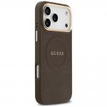 Husa Guess Peony Hot Stamp cu MagSafe compatibila cu iPhone 18 Pro Max / 17 Pro Max, Maro 5 - lerato.ro