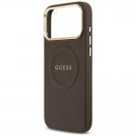 Husa Guess Peony Hot Stamp cu MagSafe compatibila cu iPhone 18 Pro Max / 17 Pro Max, Maro 7 - lerato.ro