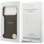 Husa Guess Peony Hot Stamp cu MagSafe compatibila cu iPhone 18 Pro Max / 17 Pro Max, Maro 9 - lerato.ro