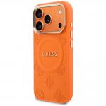 Husa Guess Peony Hot Stamp cu MagSafe compatibila cu iPhone 18 Pro Max / 17 Pro Max, Portocaliu 3 - lerato.ro