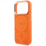 Husa Guess Peony Hot Stamp cu MagSafe compatibila cu iPhone 18 Pro Max / 17 Pro Max, Portocaliu 7 - lerato.ro