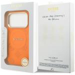 Husa Guess Peony Hot Stamp cu MagSafe compatibila cu iPhone 18 Pro Max / 17 Pro Max, Portocaliu 9 - lerato.ro