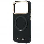 Husa Guess Ring Stand 360 Grained Classic Logo cu MagSafe compatibila cu iPhone 18 Pro / 17 Pro, Negru 7 - lerato.ro