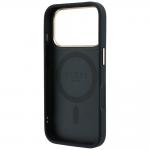 Husa Guess Ring Stand 360 Grained Classic Logo cu MagSafe compatibila cu iPhone 18 Pro / 17 Pro, Negru 8 - lerato.ro