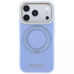 Husa Guess Ring Stand 360 Grained Classic Logo cu MagSafe compatibila cu iPhone 18 Pro / 17 Pro, Light Blue 2 - lerato.ro