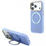 Husa Guess Ring Stand 360 Grained Classic Logo cu MagSafe compatibila cu iPhone 18 Pro Max / 17 Pro Max, Light Blue 4 - lerato.ro