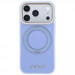 Husa Guess Ring Stand 360 Grained Classic Logo cu MagSafe compatibila cu iPhone 18 Pro Max / 17 Pro Max, Light Blue 2 - lerato.ro