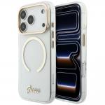 Husa Guess IML Script Metal cu MagSafe compatibila cu iPhone 18 Pro / 17 Pro, Transparent 4 - lerato.ro
