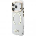 Husa Guess IML Script Metal cu MagSafe compatibila cu iPhone 18 Pro / 17 Pro, Transparent 3 - lerato.ro