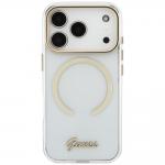 Husa Guess IML Script Metal cu MagSafe compatibila cu iPhone 18 Pro / 17 Pro, Transparent 2 - lerato.ro