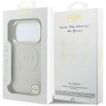 Husa Guess Saffiano Peony and Ring cu MagSafe compatibila cu iPhone 18 Pro / 17 Pro, Bej 9 - lerato.ro