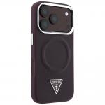 Husa Guess Triangle Logo cu MagSafe compatibila cu iPhone 18 Pro Max / 17 Pro Max, Burgundy 5 - lerato.ro