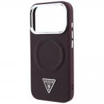 Husa Guess Triangle Logo cu MagSafe compatibila cu iPhone 18 Pro Max / 17 Pro Max, Burgundy 7 - lerato.ro