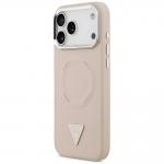 Husa Guess Triangle Logo cu MagSafe compatibila cu iPhone 18 Pro Max / 17 Pro Max, Roz 3 - lerato.ro