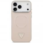 Husa Guess Triangle Logo cu MagSafe compatibila cu iPhone 18 Pro Max / 17 Pro Max, Roz 2 - lerato.ro