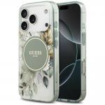 Husa Guess IML Flower and Tonal Circle cu MagSafe compatibila cu iPhone 18 Pro / 17 Pro, Verde 4 - lerato.ro