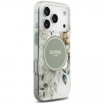 Husa Guess IML Flower and Tonal Circle cu MagSafe compatibila cu iPhone 18 Pro / 17 Pro, Verde 5 - lerato.ro