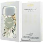 Husa Guess IML Flower and Tonal Circle cu MagSafe compatibila cu iPhone 18 Pro / 17 Pro, Verde 9 - lerato.ro
