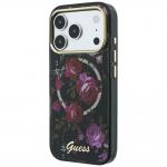 Husa Guess IML Glitter Blossom Roses cu MagSafe compatibila cu iPhone 18 Pro Max / 17 Pro Max, Negru 3 - lerato.ro