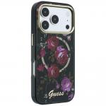 Husa Guess IML Glitter Blossom Roses cu MagSafe compatibila cu iPhone 18 Pro Max / 17 Pro Max, Negru 5 - lerato.ro