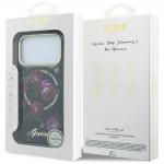 Husa Guess IML Glitter Blossom Roses cu MagSafe compatibila cu iPhone 18 Pro Max / 17 Pro Max, Negru 9 - lerato.ro