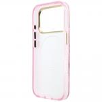 Husa Guess IML Glitter Blossom Roses cu MagSafe compatibila cu iPhone 18 Pro Max / 17 Pro Max, Roz 8 - lerato.ro