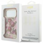 Husa Guess IML Glitter Blossom Roses cu MagSafe compatibila cu iPhone 18 Pro Max / 17 Pro Max, Roz 9 - lerato.ro