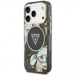 Husa Guess IML Glitter Flowers Triangle cu MagSafe compatibila cu iPhone 18 Pro Max / 17 Pro Max, Negru 3 - lerato.ro